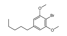 2-bromo-1,3-dimethoxy-5-pentylbenzene结构式