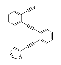2-[2-[2-[2-(furan-2-yl)ethynyl]phenyl]ethynyl]benzonitrile Structure