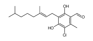 5-chloro-3-(6',7'-dihydrogeranyl)orcylaldehyde结构式