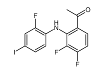 1-[3,4-difluoro-2-(2-fluoro-4-iodoanilino)phenyl]ethanone Structure