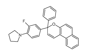 1-[2-fluoro-4-(3-phenylbenzo[f]chromen-3-yl)phenyl]pyrrolidine结构式