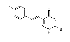 6-(4-methylstyryl)-3-(methylthio)-1,2,4-triazin-5(2H)-one Structure