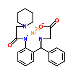 N-[ALPHA-[2-(PIPERIDINOACETAMIDO)PHENYL]BENZYLIDENE]GLYCINATO]NICKEL structure