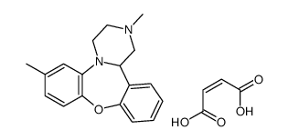 (-)-1,3,4,14b-tetrahydro-2,7-dimethyl-2H-dibenzo[b,f]pyrazino[1,2-d][1,4]oxazepine maleate Structure