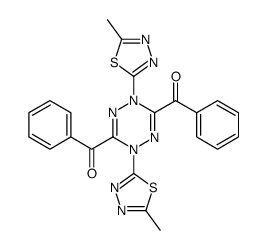 [6-benzoyl-1,4-bis(5-methyl-1,3,4-thiadiazol-2-yl)-1,2,4,5-tetrazin-3-yl]-phenylmethanone结构式