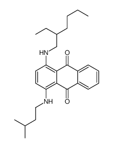 1-[(2-ethylhexyl)amino]-4-[(3-methylbutyl)amino]anthraquinone结构式