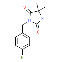3-(4-FLUOROBENZYL)-5,5-DIMETHYL-1H-IMIDAZOLE-2,4(3H,5H)-DIONE结构式