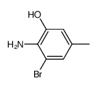 2-amino-3-bromo-5-methyl-phenol结构式
