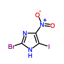 2-Bromo-5-iodo-4-nitro-1H-imidazole structure