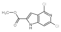 methyl 4,6-dichloro-1H-pyrrolo[3,2-c]pyridine-2-carboxylate structure