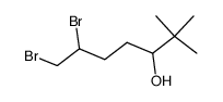 6,7-dibromo-2,2-dimethyl-heptan-3-ol结构式