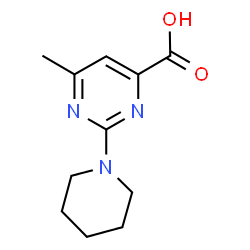 6-Methyl-2-piperidin-1-yl-pyrimidine-4-carboxylic acid结构式