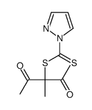 (3-methyl-2,4-dioxopentan-3-yl) pyrazole-1-carbodithioate Structure