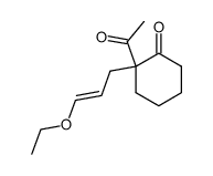 (E)-2-Acetyl-2-(3-ethoxy-2-propenyl)cyclohexanone结构式