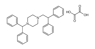 1-benzhydryl-4-(2,2-diphenylethyl)piperazine,oxalic acid结构式