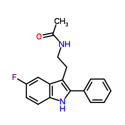 N-[2-(5-Fluoro-2-phenyl-1H-indol-3-yl)ethyl]acetamide Structure