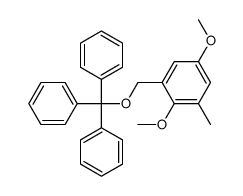 2,5-dimethoxy-1-methyl-3-(trityloxymethyl)benzene结构式