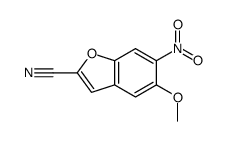 5-methoxy-6-nitro-1-benzofuran-2-carbonitrile结构式