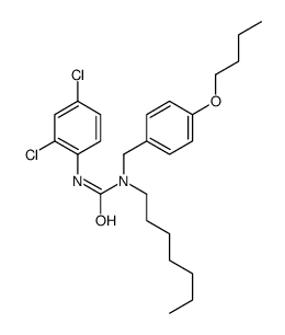 1-[(4-butoxyphenyl)methyl]-3-(2,4-dichlorophenyl)-1-heptylurea Structure