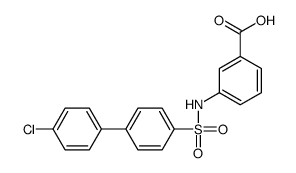 3-[4-(4-CHLOROPHENYL)PHENYLSULFONAMIDO]BENZOIC ACID Structure