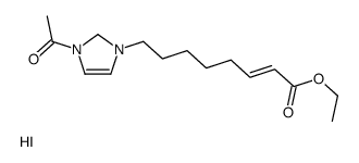 ethyl 8-(1-acetyl-1,2-dihydroimidazol-1-ium-3-yl)oct-2-enoate,iodide结构式