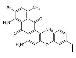 1,4,5,8-tetraamino-2-bromo-6-(3-ethylphenoxy)anthracene-9,10-dione结构式