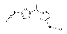 2-isocyanato-5-[1-(5-isocyanatofuran-2-yl)ethyl]furan结构式