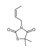 3-but-2-enyl-5,5-dimethyl-1,3-thiazolidine-2,4-dione结构式