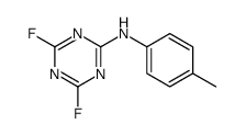 4,6-difluoro-N-(4-methylphenyl)-1,3,5-triazin-2-amine结构式