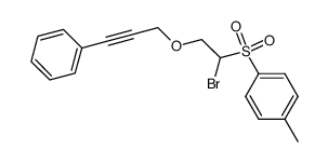 1-bromo-1-p-tolylsulphonyl-2-(3-phenylprop-2-ynyl)oxyethane结构式