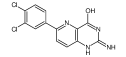 2-amino-6-(3,4-dichlorophenyl)-1H-pyrido[3,2-d]pyrimidin-4-one结构式
