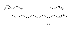 2',5'-DIFLUORO-5-(5,5-DIMETHYL-1,3-DIOXAN-2-YL)VALEROPHENONE结构式