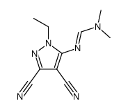 1-Ethyl-3,4-dicyano-5-dimethylaminomethyleneaminopyrazole结构式