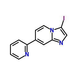 3-Iodo-7-(2-pyridinyl)imidazo[1,2-a]pyridine结构式