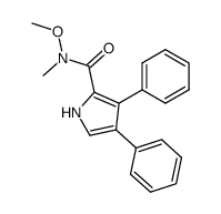 N-methoxy-N-methyl-3,4-diphenyl-1H-pyrrole-2-carboxamide结构式
