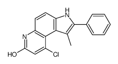 9-chloro-1-methyl-2-phenyl-3,6-dihydropyrrolo[3,2-f]quinolin-7-one结构式