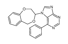7-(3,5-dihydro-2H-1,4-benzodioxepin-3-yl)-6-phenylpurine结构式