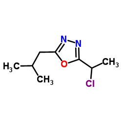 2-(1-Chloroethyl)-5-isobutyl-1,3,4-oxadiazole结构式