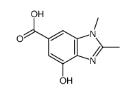4-hydroxy-1,2-dimethyl-1H-benzimidazole-6-carboxylic acid结构式