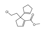 (chloro-2 ethyl)-3 (cyclopentenyl-1')-3 cyclopentenecarboxylate-2 de methyle结构式