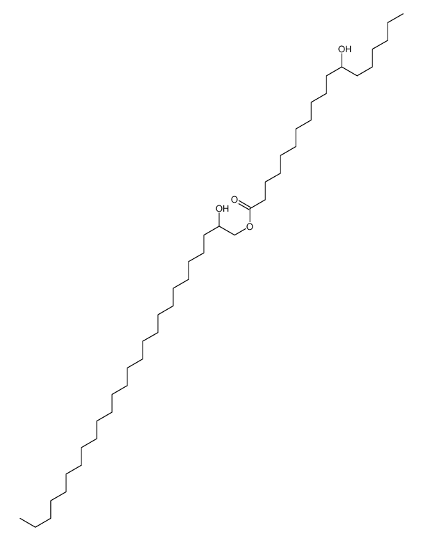 2-hydroxyhexacosyl 12-hydroxyoctadecanoate Structure