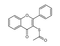 S-(4-oxo-2-phenylchromen-3-yl) ethanethioate结构式