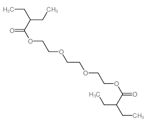 Butanoic acid,2-ethyl-, 1,1'-[1,2-ethanediylbis(oxy-2,1-ethanediyl)] ester Structure