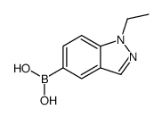 (1-乙基-1H-吲唑-5-基)硼酸结构式