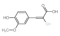 3-(4-hydroxy-3-methoxyphenyl)-2-sulfanylprop-2-enoic acid结构式