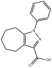 1-phenyl-1H,4H,5H,6H,7H,8H-cyclohepta[c]pyrazole-3-carboxylic acid structure