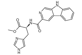 (S)-2-[(9H-β-Carboline-3-carbonyl)-amino]-3-(1H-imidazol-4-yl)-propionic acid methyl ester Structure