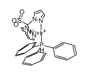[Ir(H)2(triphenylphosphine)(tris(pyrazolyl)methane sulfonate)]结构式