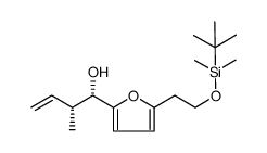 (1S,2R)-1-(5-(2-(tert-butyldimethylsilanyloxy)ethyl)furan-2-yl)-2-methylbut-3-en-1-ol Structure