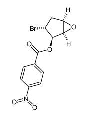 (+-)-4-nitro-benzoic acid-(5t-bromo-2c,3c-epoxy-cyclopent-r-yl ester)结构式